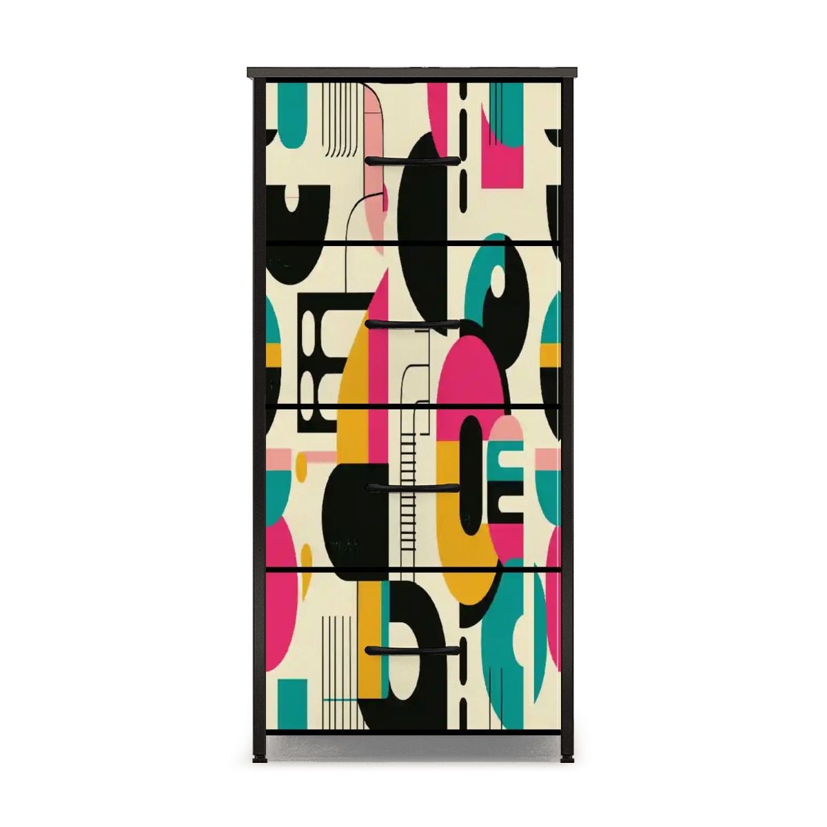 Kate McEnroe New York Mid Century Modern 50s Bauhaus Abstract 4 Drawer DresserDressersqUJB0raYIW