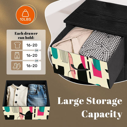 Kate McEnroe New York Mid Century Modern 50s Bauhaus Abstract 4 Drawer DresserDressersqUJB0raYIW