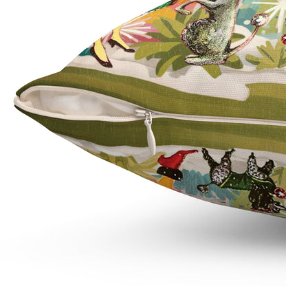 Kate McEnroe New York Mid Century Modern 50s Christmas Throw Pillow, Retro Kitsch Poodle Dog DecorThrow Pillows27511983303653084809