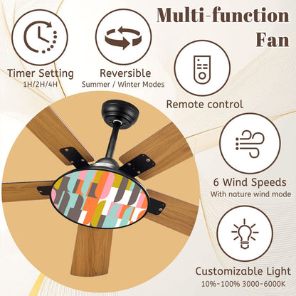 Kate McEnroe New York Mid Century Modern 50s Retro Abstract Ceiling Fan with LightCeiling Fansz7ryKHNpXr
