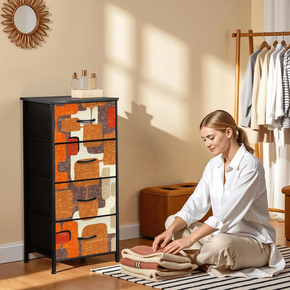 Kate McEnroe New York Mid Century Modern 60s Abstract Geometric 4 Drawer DresserDresserslTRrtkThXI