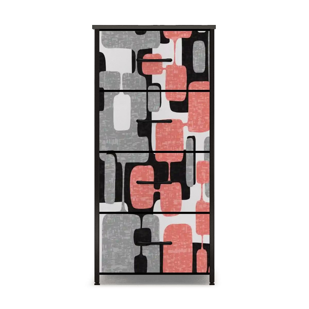 Kate McEnroe New York Mid Century Modern 60s Abstract Pink Geometric 4 Drawer DresserDressers0rs8ZBnEuy