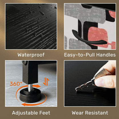 Kate McEnroe New York Mid Century Modern 60s Abstract Pink Geometric 4 Drawer DresserDressers0rs8ZBnEuy