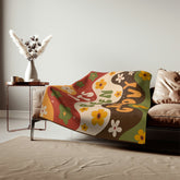 Kate McEnroe New York Mid Century Modern 70s Groovy Hippie Retro Sweatshirt BlanketBlankets34660657743185779389