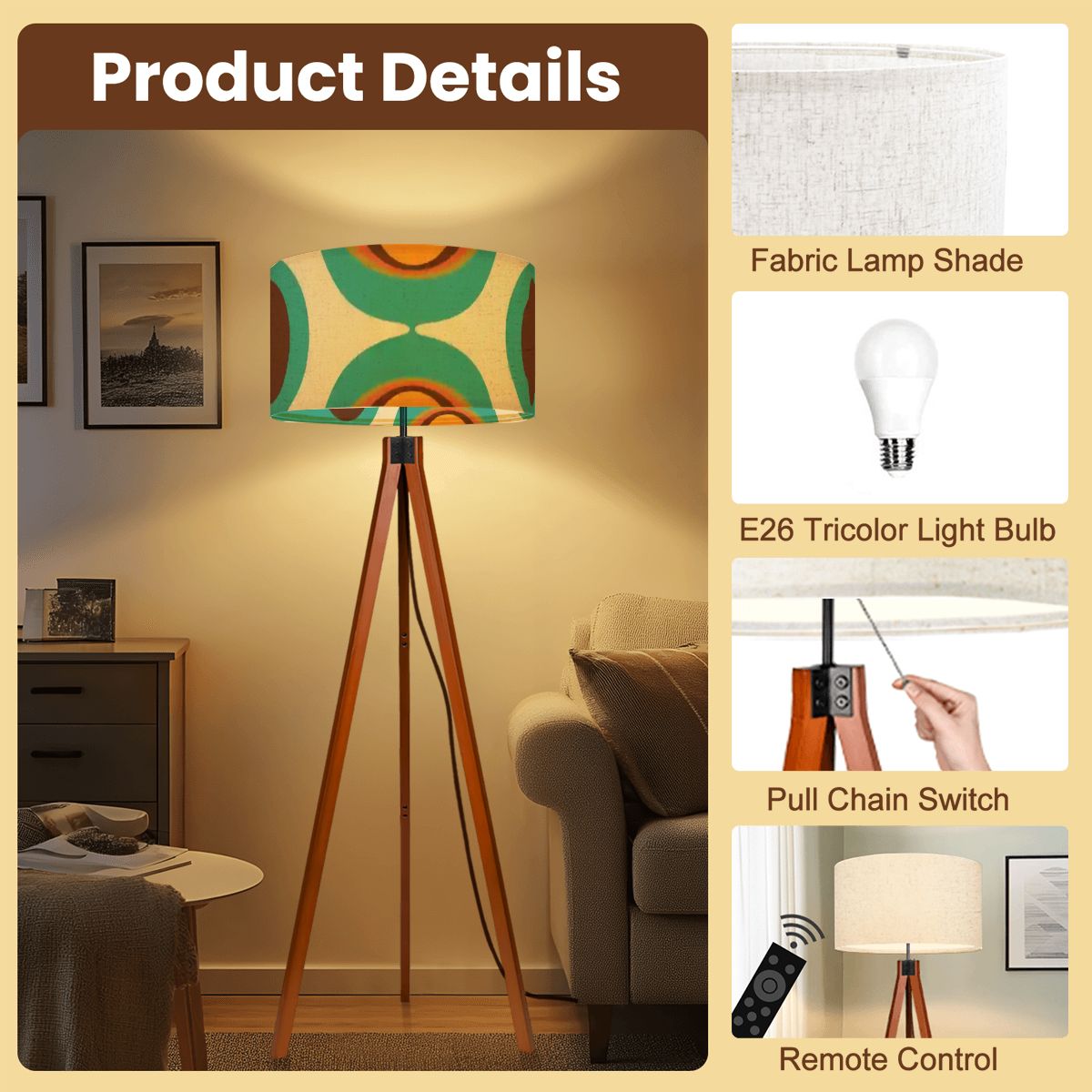 Kate McEnroe New York Mid Century Modern 70s Orbs Tripod Floor Lamp, Retro LightingTripod Floor LampsS9JQ9J7iwD