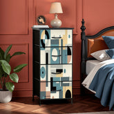 Kate McEnroe New York Mid Century Modern Abstract Bauhaus Geometric 4 Drawer ChestDressersQKZG6WQJge