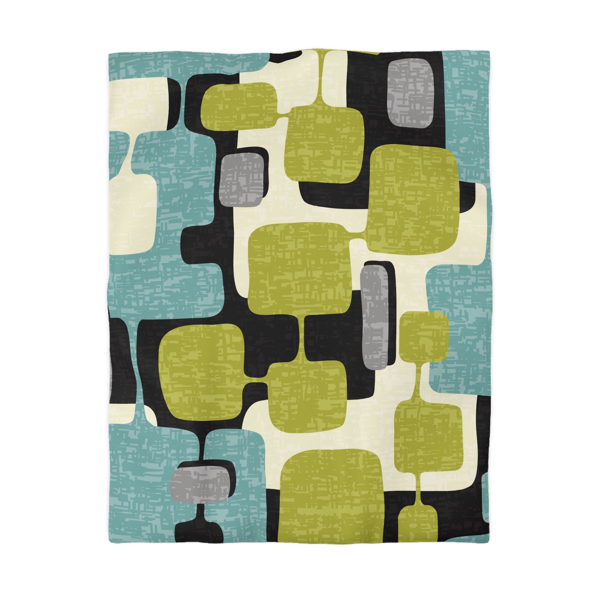 Kate McEnroe New York Mid Century Modern Abstract Duvet Cover, Retro 50s Mod Geometric BeddingDuvet Covers23407408873188128194