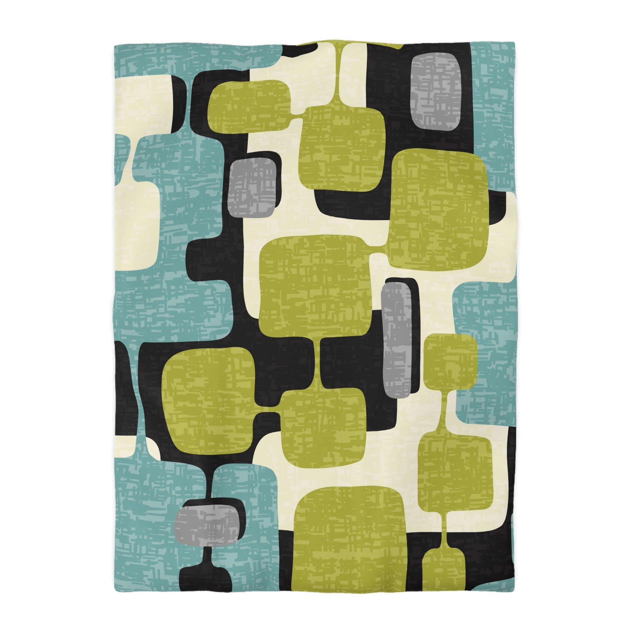 Kate McEnroe New York Mid Century Modern Abstract Duvet Cover, Retro 50s Mod Geometric BeddingDuvet Covers28644896801803551642