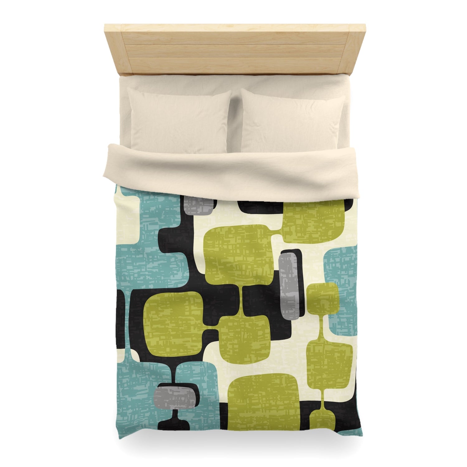 Kate McEnroe New York Mid Century Modern Abstract Duvet Cover, Retro 50s Mod Geometric BeddingDuvet Covers28644896801803551642