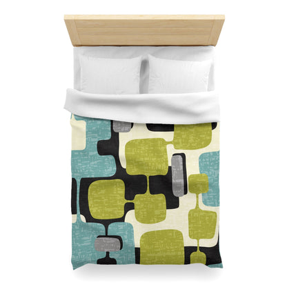 Kate McEnroe New York Mid Century Modern Abstract Duvet Cover, Retro 50s Mod Geometric BeddingDuvet Covers28644896801803551642