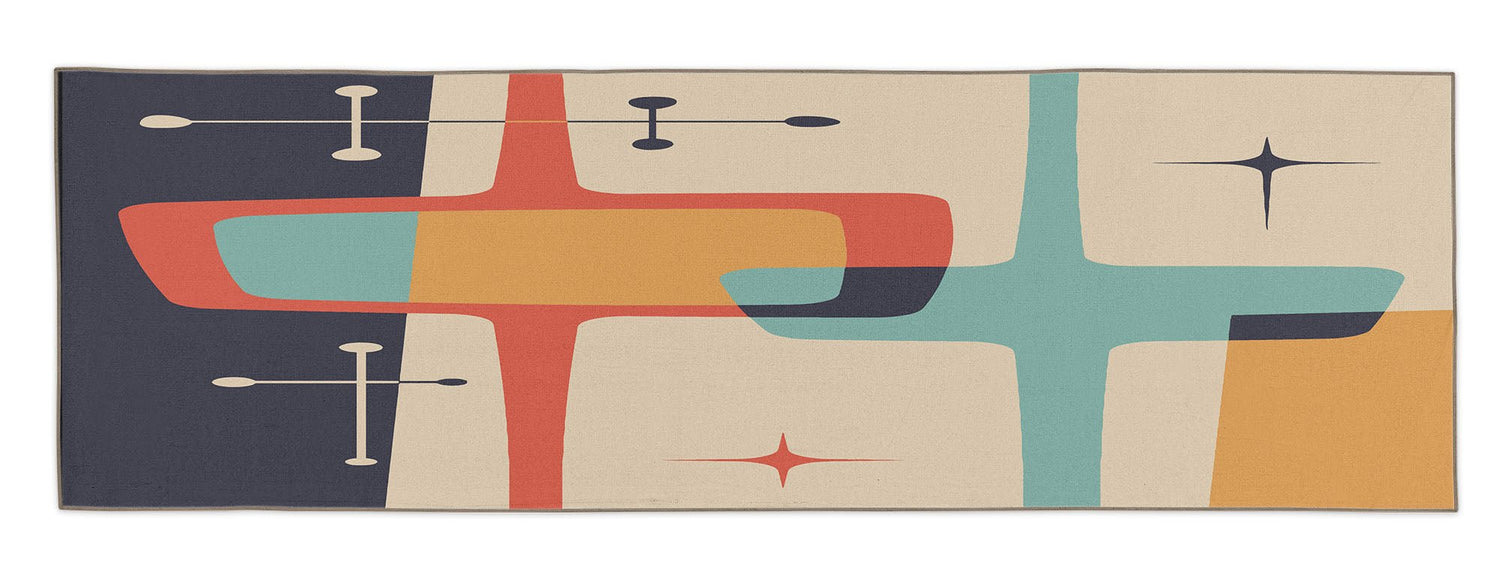 Kate McEnroe New York Mid Century Modern Abstract Geometric Outdoor Area RugRugs