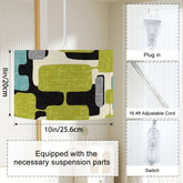 Kate McEnroe New York Mid Century Modern Abstract Geometric Plug-In Pendant LampPendant LightsfN5bZCg57z