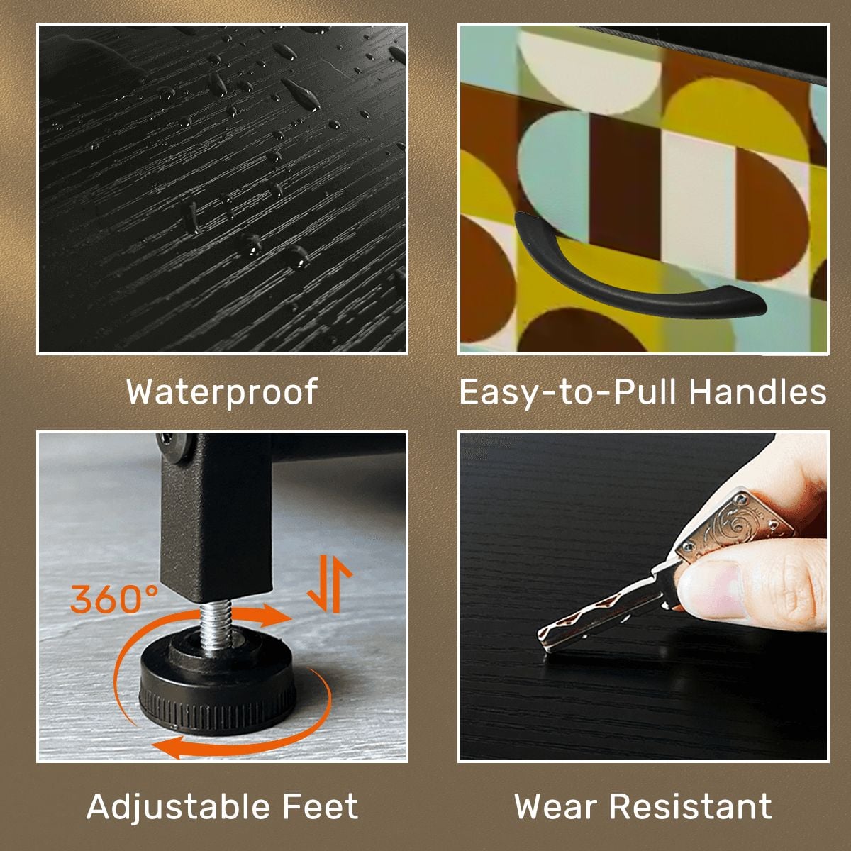 Kate McEnroe New York Mid Century Modern Abstract Geometric Retro 50s 4 Drawer DresserDressersnaovHdCWg8