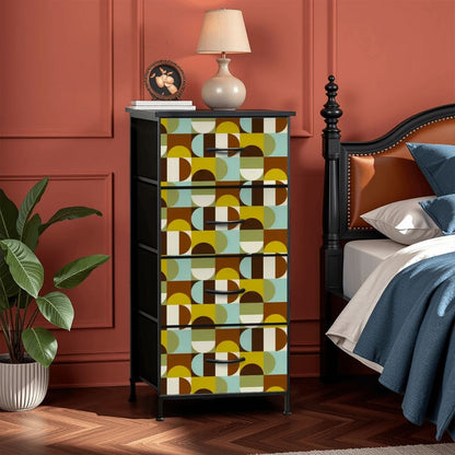 Kate McEnroe New York Mid Century Modern Abstract Geometric Retro 50s 4 Drawer DresserDressersnaovHdCWg8