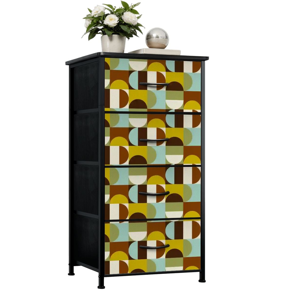 Kate McEnroe New York Mid Century Modern Abstract Geometric Retro 50s 4 Drawer DresserDressersnaovHdCWg8