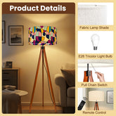 Kate McEnroe New York Mid Century Modern Abstract Geometric Tripod Floor LampTripod Floor Lamps3GGPkSaJH3