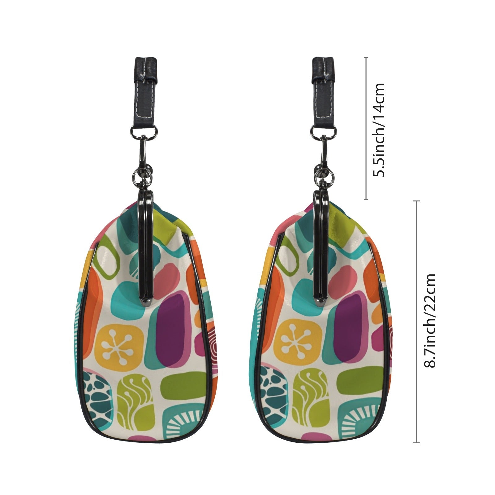 Kate McEnroe New York Mid Century Modern Amoeba Kiss Lock Purse, Retro 60s Mod HandbagCrossbody BagsD3379883