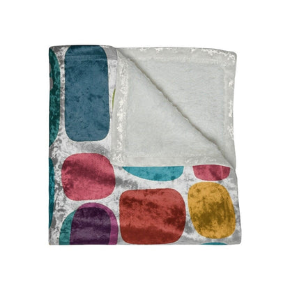Kate McEnroe New York Mid Century Modern Amoeba Retro Crushed Velvet Blanket Blankets 84021435441508044326