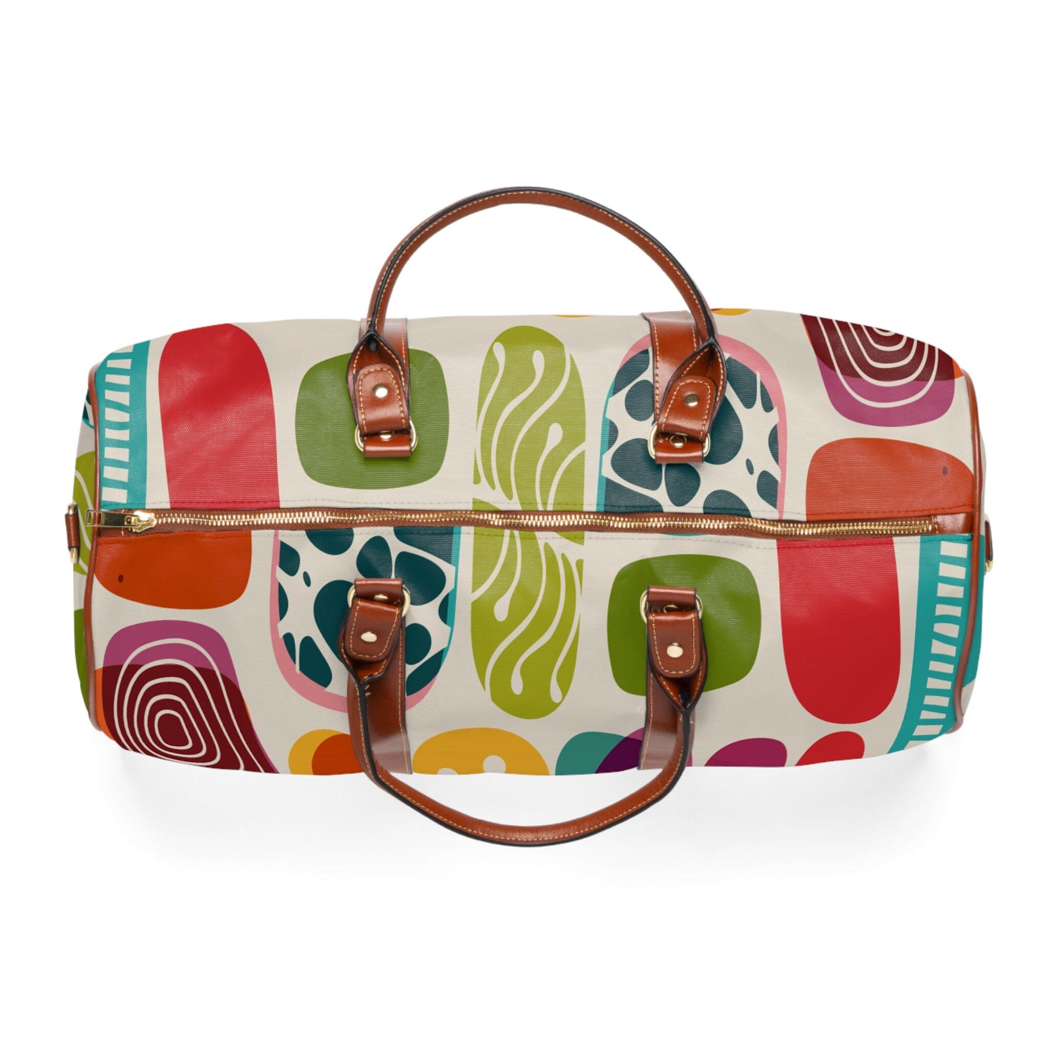 Kate McEnroe New York Mid Century Modern Amoeba Waterproof Travel Bag, MCM Geometric Abstract Googie Carry on Bag, Retro Weekender Bag - 132982823Duffel Bags32485919127411458319