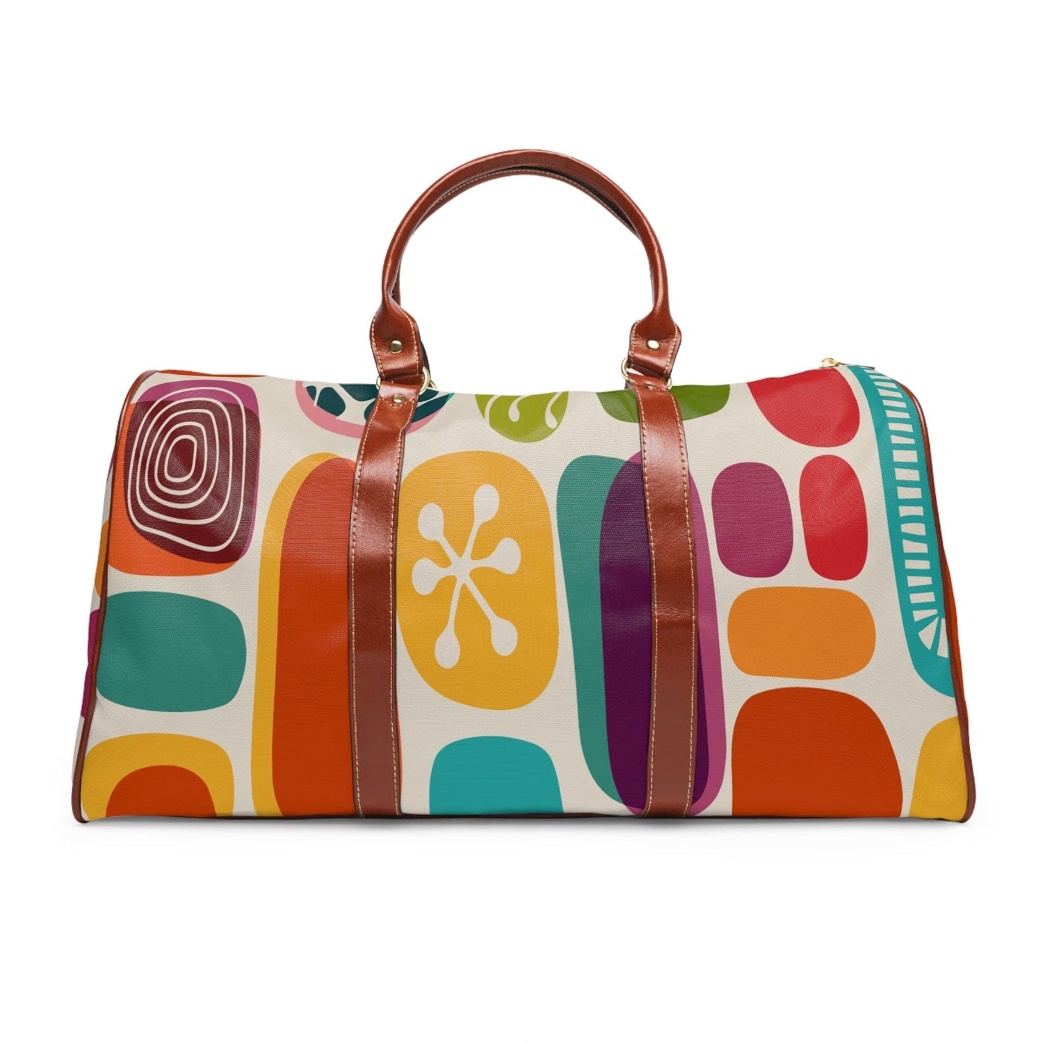 Kate McEnroe New York Mid Century Modern Amoeba Waterproof Travel Bag, MCM Geometric Abstract Googie Carry on Bag, Retro Weekender Bag - 132982823Duffel Bags32485919127411458319