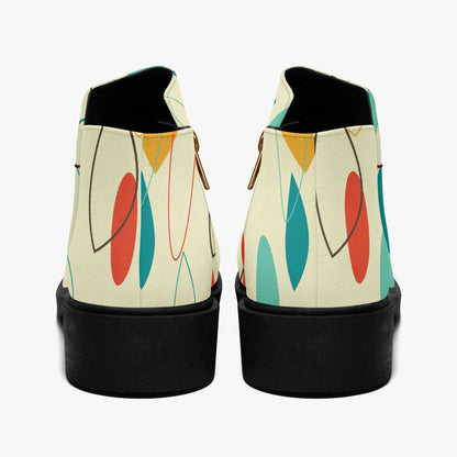 Kate McEnroe New York Mid Century Modern Ankle Boots Funky Retro 60s 70s Patterned Low Heel BootiesAnkle Bootsdtj42nku_001