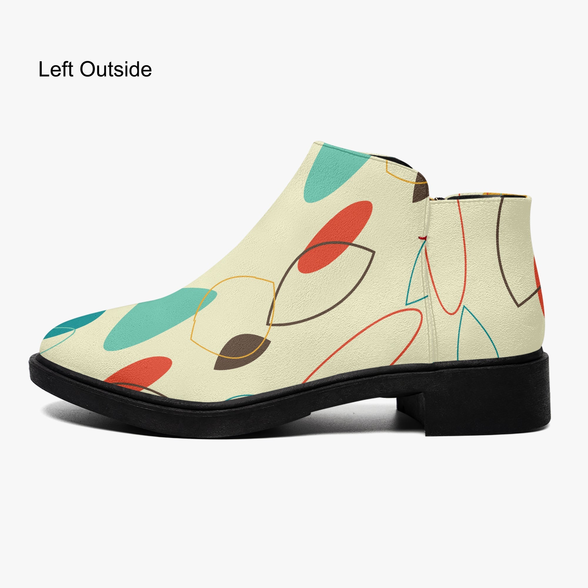 Kate McEnroe New York Mid Century Modern Ankle Boots Funky Retro 60s 70s Patterned Low Heel BootiesAnkle Bootsdtj42nku_001