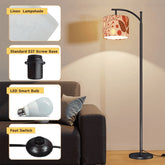 Kate McEnroe New York Mid Century Modern Arc Floor Lamp Autumn Botanical Retro LightingArc Floor LampsJKdciUvse5