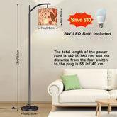 Kate McEnroe New York Mid Century Modern Arc Floor Lamp Autumn Botanical Retro LightingArc Floor LampsJKdciUvse5