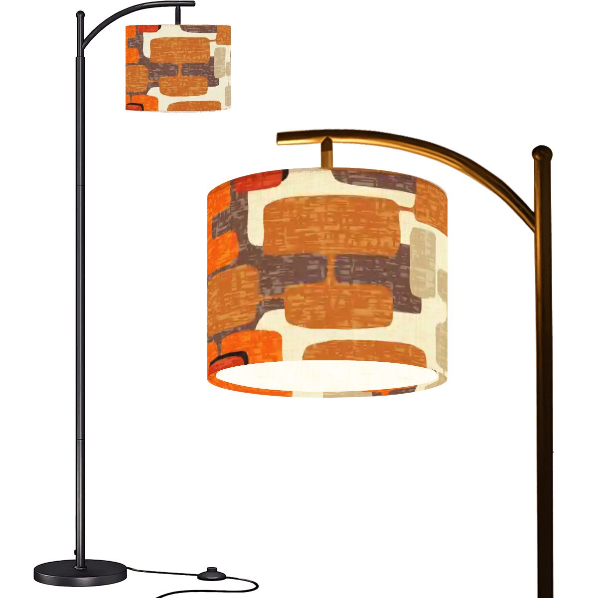 Kate McEnroe New York Mid Century Modern Arc Floor Lamp, Retro Geometric MCM Accent LightingArc Floor LampsVViVnZ39nB