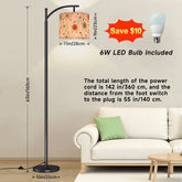 Kate McEnroe New York Mid Century Modern Arc Floor Lamp, Retro Pink Starburst LightingArc Floor Lampss6srlpaOU3