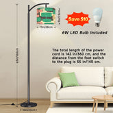 Kate McEnroe New York Mid Century Modern Arc Floor Lamp, Teal, Pink Retro Vintage Geometric LightingArc Floor Lampsi0NKT828c4