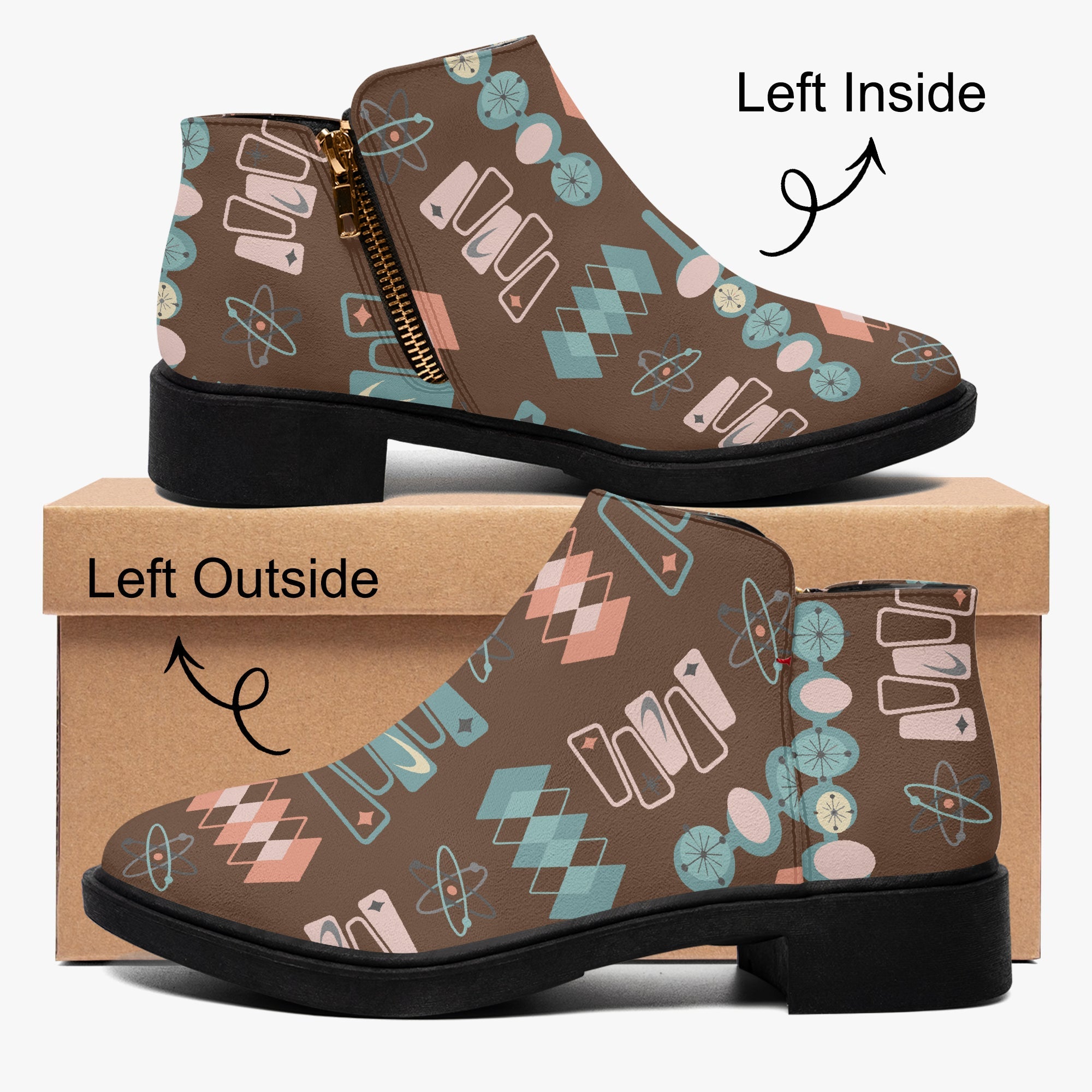 Kate McEnroe New York Mid Century Modern Atomic Age Starburst Boots Retro Ankle BootiesAnkle Bootsg27og7ib_001