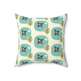 Kate McEnroe New York Mid Century Modern Atomic Aqua Throw Pillow with InsertThrow Pillows12261494421703860408