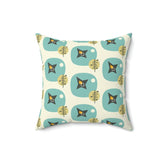 Kate McEnroe New York Mid Century Modern Atomic Aqua Throw Pillow with InsertThrow Pillows32790481158788795803