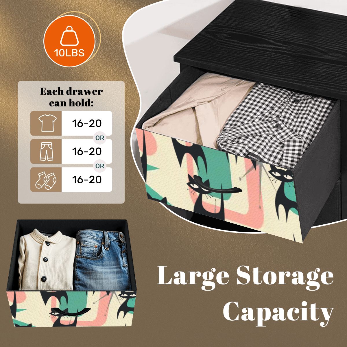 Kate McEnroe New York Mid Century Modern Atomic Black Cat Boomerang 4 Drawer DresserDressersURJJAuw9FZ