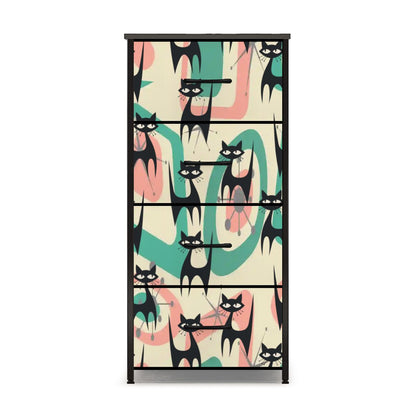 Kate McEnroe New York Mid Century Modern Atomic Black Cat Boomerang 4 Drawer DresserDressersURJJAuw9FZ