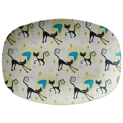 Kate McEnroe New York Mid Century Modern Atomic Black Cat Serving PlatterServing PlattersP21 - MID - CRE - 52