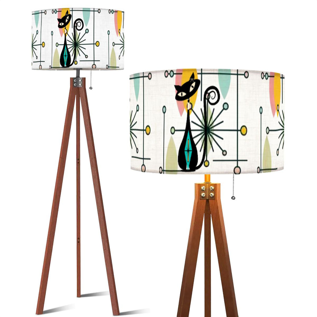 Kate McEnroe New York Mid Century Modern Atomic Black Cat Tripod Floor LampTripod Floor LampscmQnGH9WXs