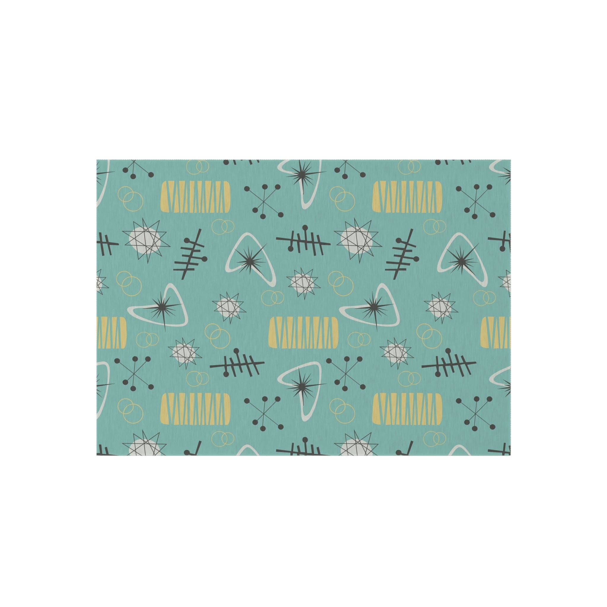 Kate McEnroe New York Mid Century Modern Atomic Boomerang Starburst Outdoor - Indoor Area Rug, 50s Retro Patio, Porch Accent RugRugs21153826336918877827
