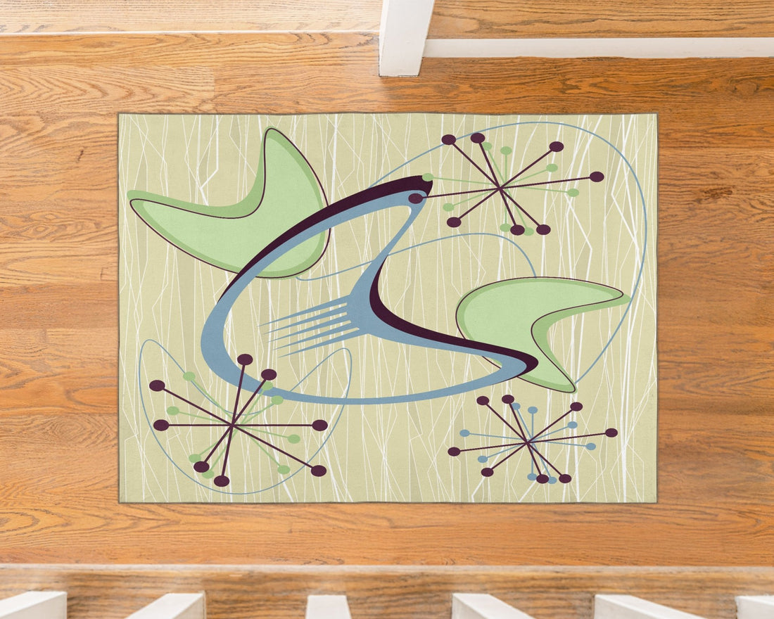 Kate McEnroe New York Mid Century Modern Atomic Boomerang Starburst Retro MCM Area RugRugsATMBMRG2X3