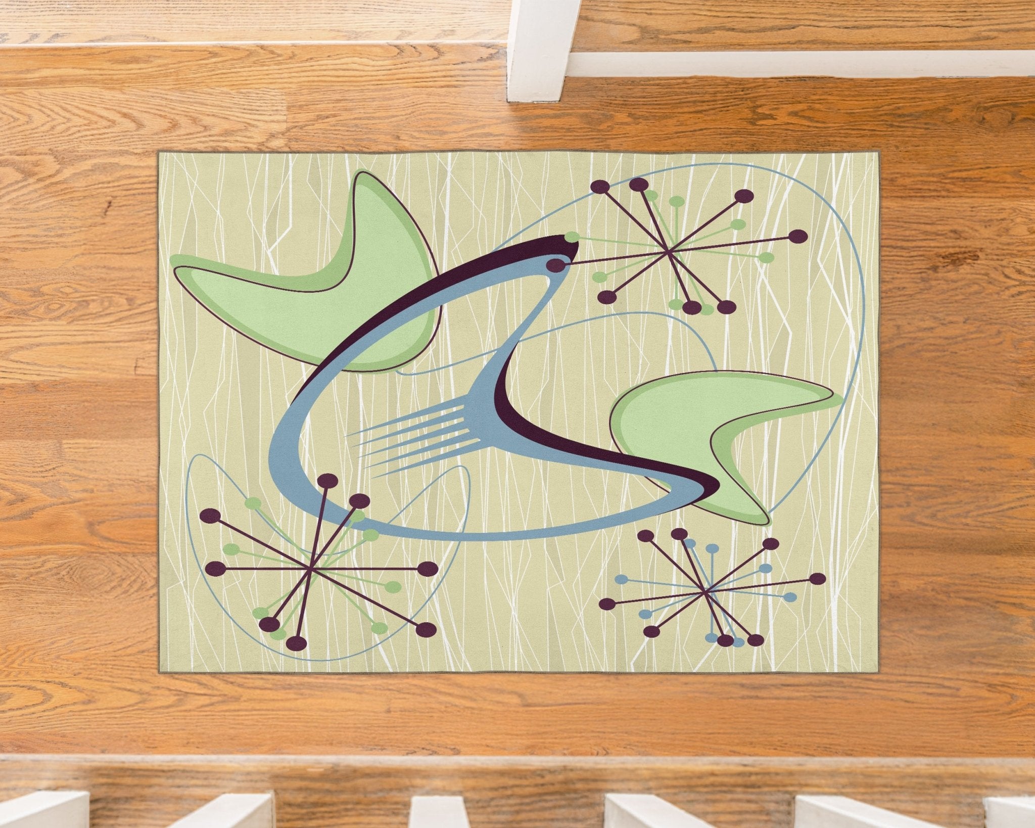 Kate McEnroe New York Mid Century Modern Atomic Boomerang Starburst Retro MCM Area RugRugsATMBMRG2X3
