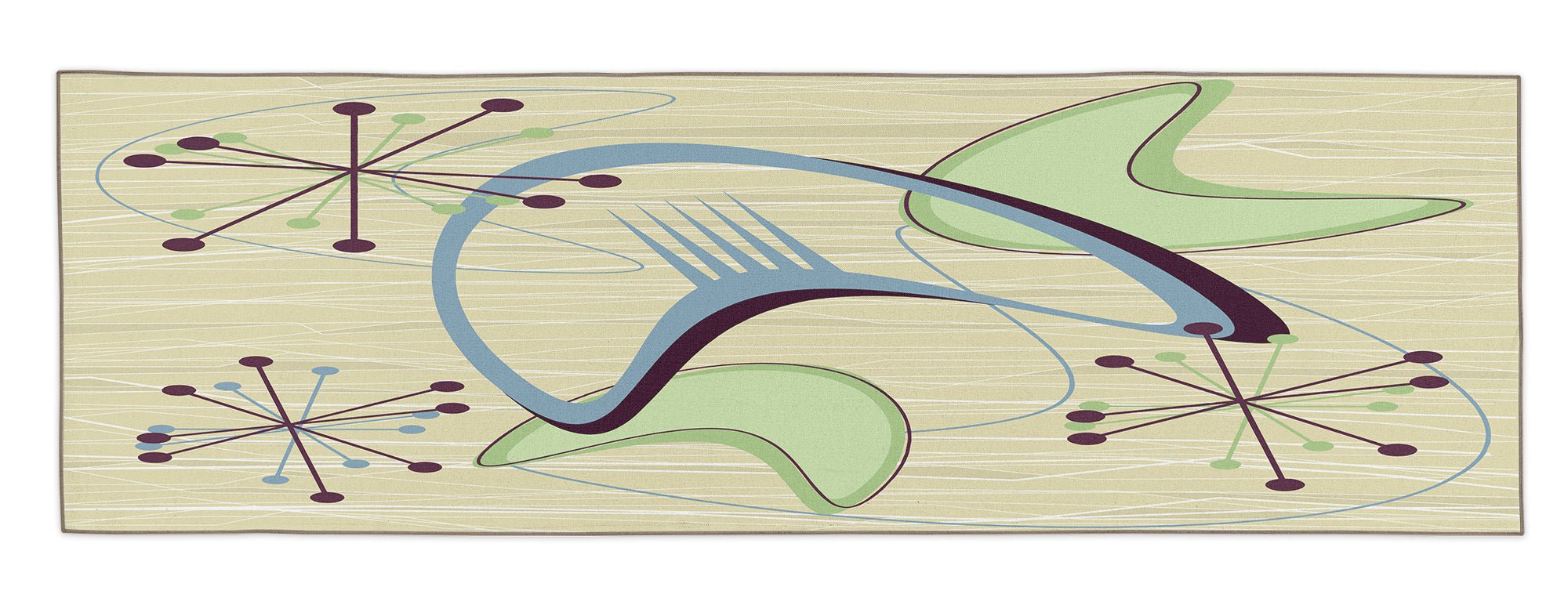 Kate McEnroe New York Mid Century Modern Atomic Boomerang Starburst Retro MCM Area RugRugsATMBMRG2X3