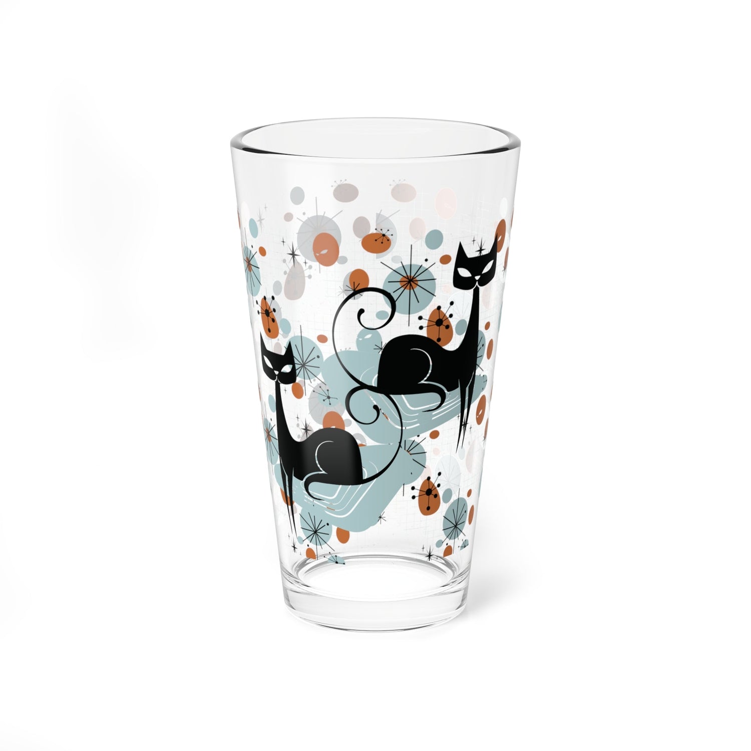 Kate McEnroe New York Mid Century Modern Atomic Cat Barware, Retro Drinking Glass, MCM Kitchen Glassware, Vintage Mixer CupMixing Glasses58589117418230641674