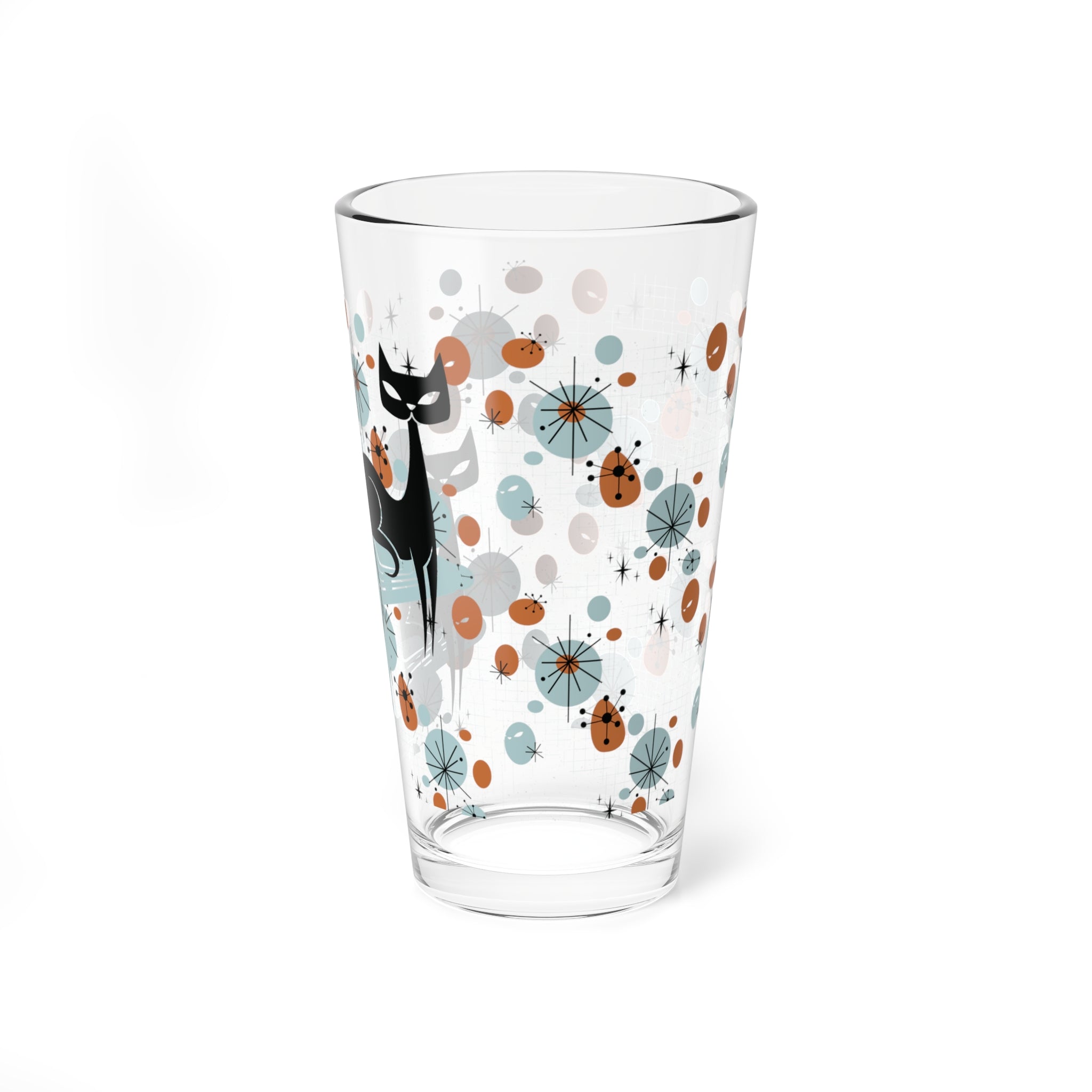 Kate McEnroe New York Mid Century Modern Atomic Cat Barware, Retro Drinking Glass, MCM Kitchen Glassware, Vintage Mixer CupMixing Glasses58589117418230641674