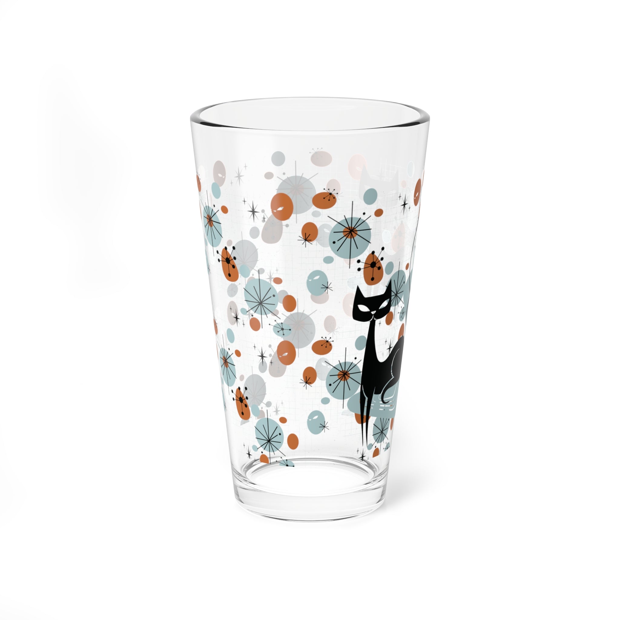 Kate McEnroe New York Mid Century Modern Atomic Cat Barware, Retro Drinking Glass, MCM Kitchen Glassware, Vintage Mixer CupMixing Glasses58589117418230641674