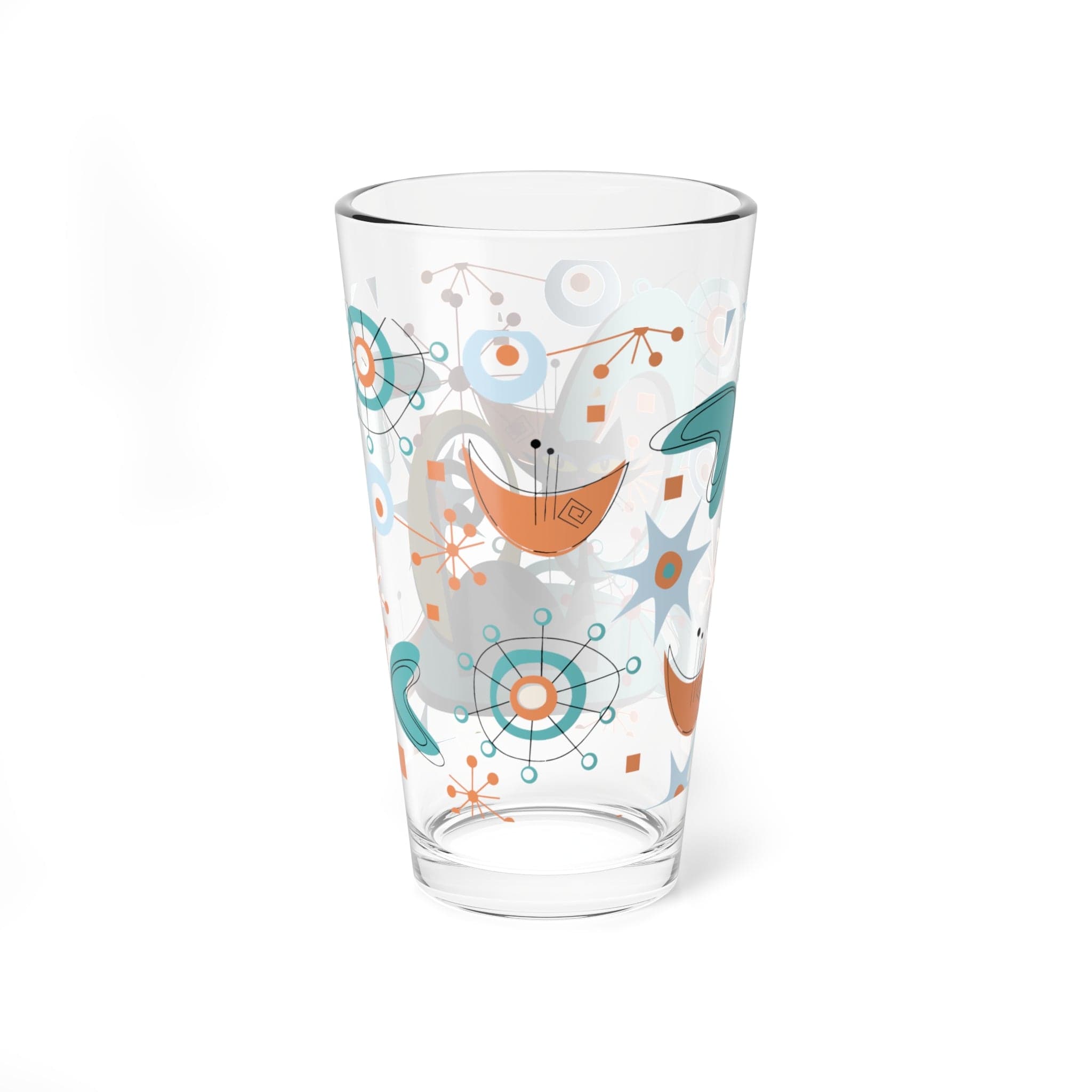Kate McEnroe New York Mid Century Modern Atomic Cat Barware, Retro Drinkware, MCM Drinking Glass, Gift for MomMixing Glasses11922125964470211414