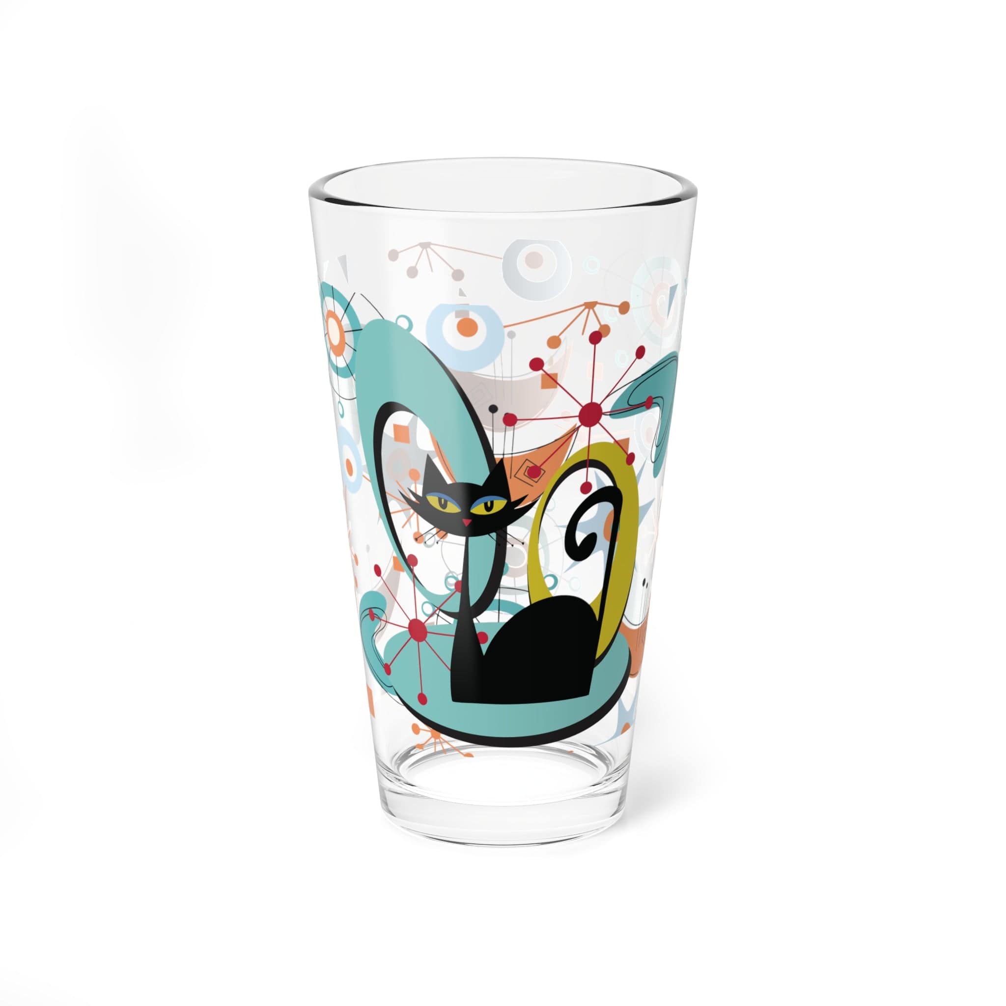 Kate McEnroe New York Mid Century Modern Atomic Cat Barware, Retro Drinkware, MCM Drinking Glass, Gift for MomMixing Glasses11922125964470211414