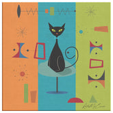 Kate McEnroe New York Mid Century Modern Atomic Cat Canvas Gallery Wrap Wall ArtCanvas Wall Art139005