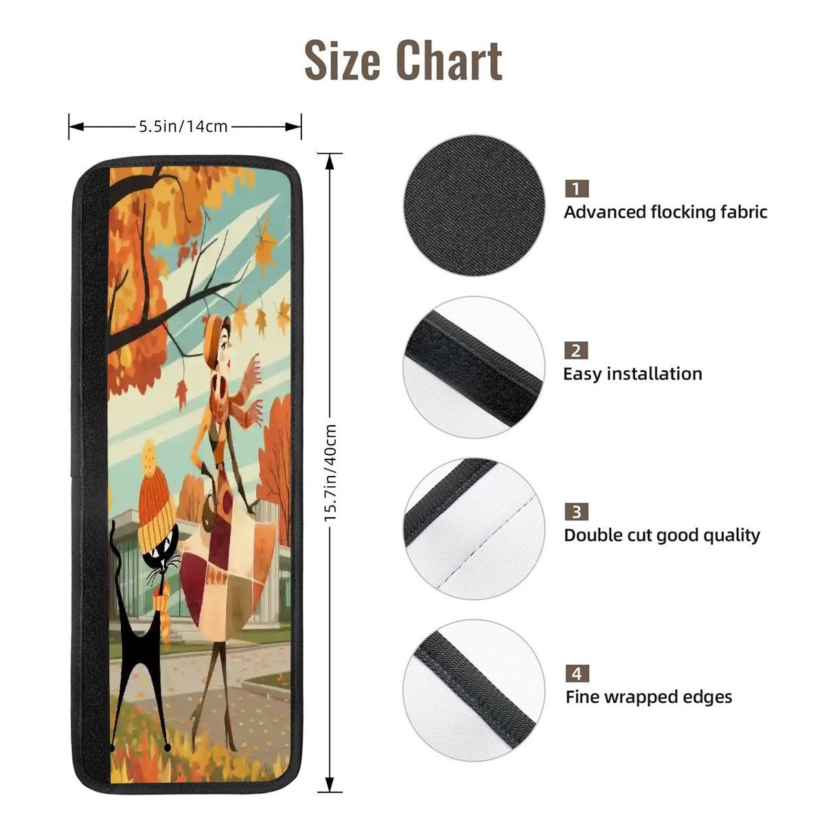 Kate McEnroe New York Mid Century Modern Atomic Cat Fall Autumn Refrigerator Handle CoversRefrigerator Handle CoversNAk7c0qiHz