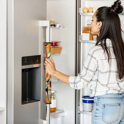 Kate McEnroe New York Mid Century Modern Atomic Cat Fall Autumn Refrigerator Handle CoversRefrigerator Handle CoversNAk7c0qiHz